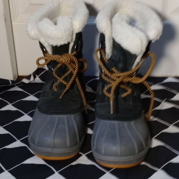 Cat & Jack Shoes Cat And Jack Black And Gray Duck Boots Boys 3
